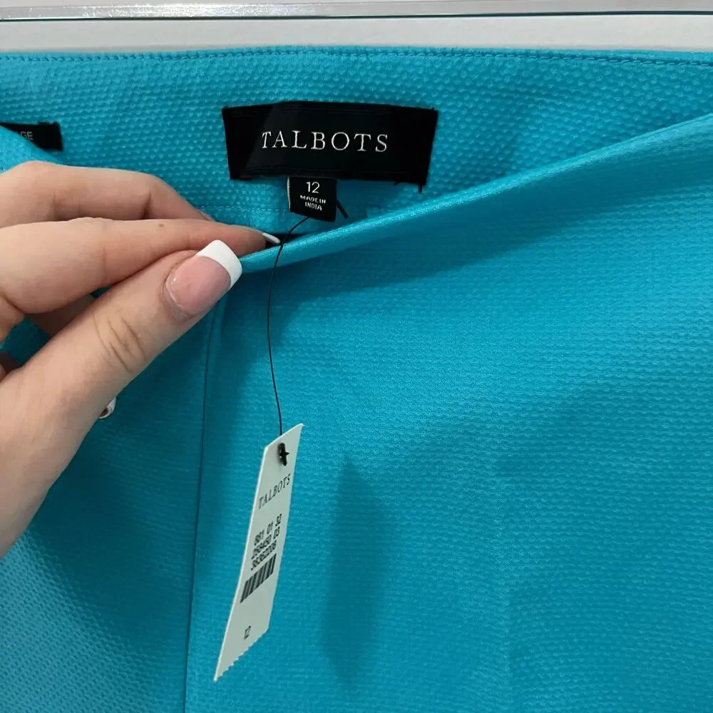 NEW Talbots Heritage Blue Straight Leg Pants Size 12
